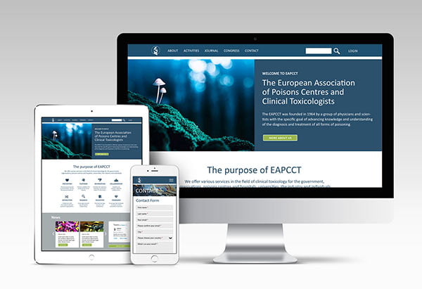 Website für EAPCCT auf Screen, Mobile und Tablet